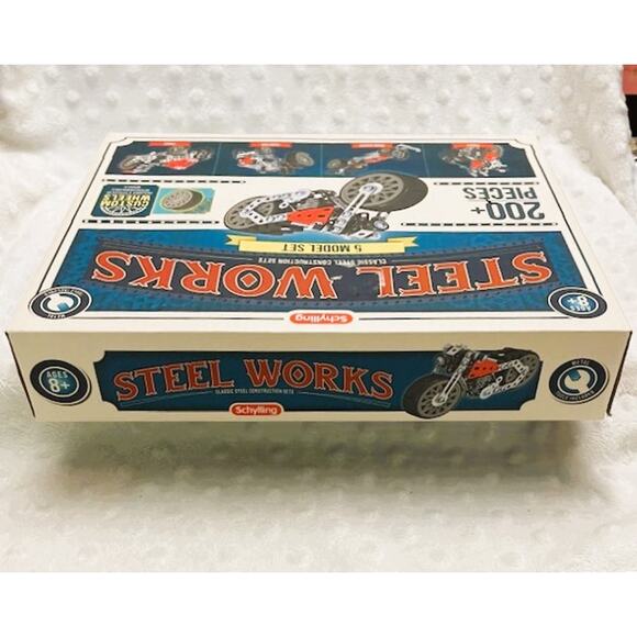 Schylling Steel Works Construction Set-5 Model Set-200+ Pieces, NEW, SEALED - Picture 4 of 6